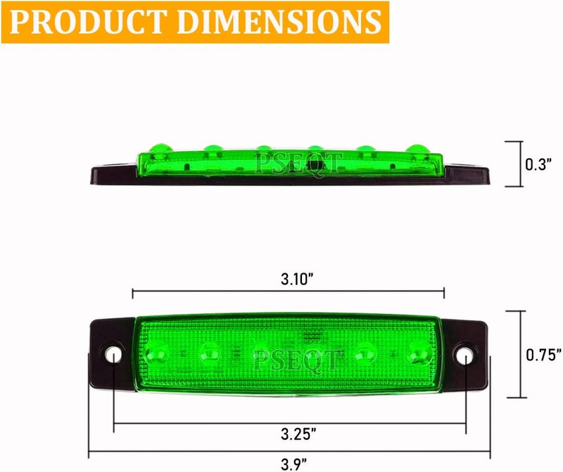 PSEQT 10 Pcs LED Rock Strip Lights Car Underglow Wheel Fender Well Lighting Kits Waterproof for Golf Cart Wrangler Offroad Truck RV UTV ATV Snowmobile (Green) - Image 5