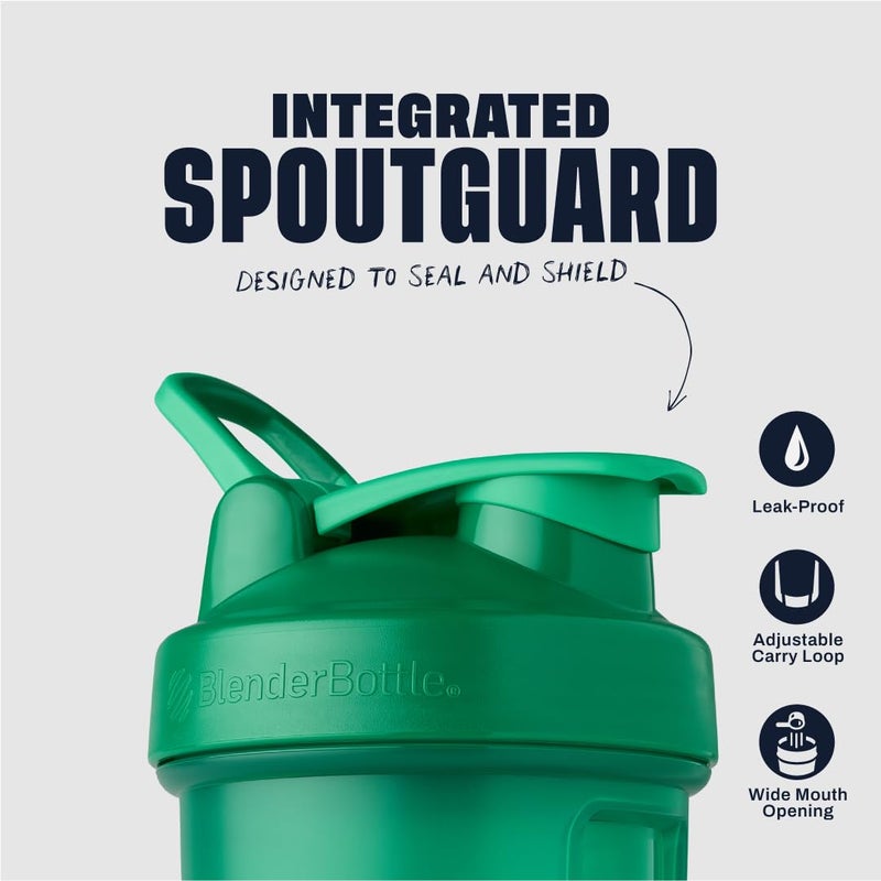 BlenderBottle Classic V2 Shaker Bottle Perfect for Protein Shakes and Pre Workout, 20-Ounce, Emerald Green - Image 2