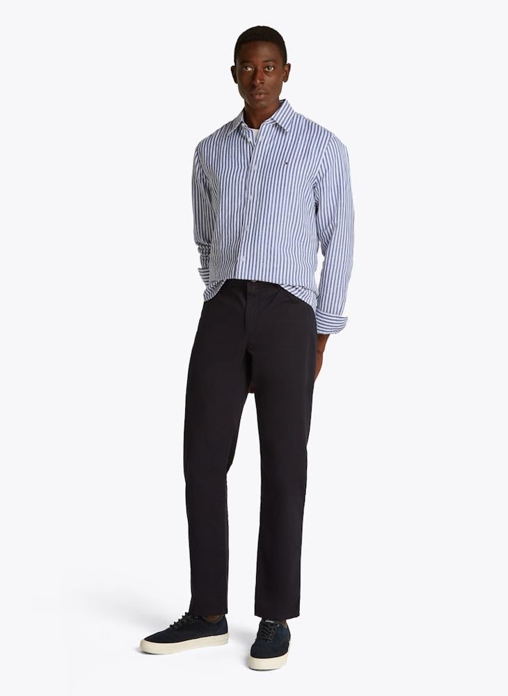 TOMMY HILFIGER Slim Cotton Linen Shirt  - Image 4