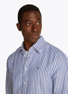 TOMMY HILFIGER Slim Cotton Linen Shirt  - Image 3