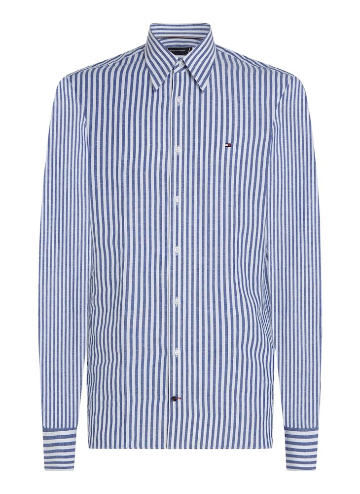 TOMMY HILFIGER Slim Cotton Linen Shirt  - Image 5
