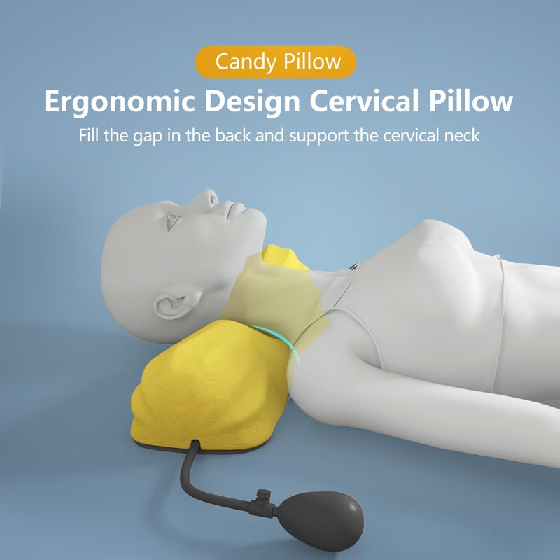 RESTCLOUD Neck Pillows for Pain Relief Sleeping, Neck Roll Pillow Neck Cervical Pillows for Stiff Neck Pain Relief Bed Pillow Height and Firm Adjustable - Image 5