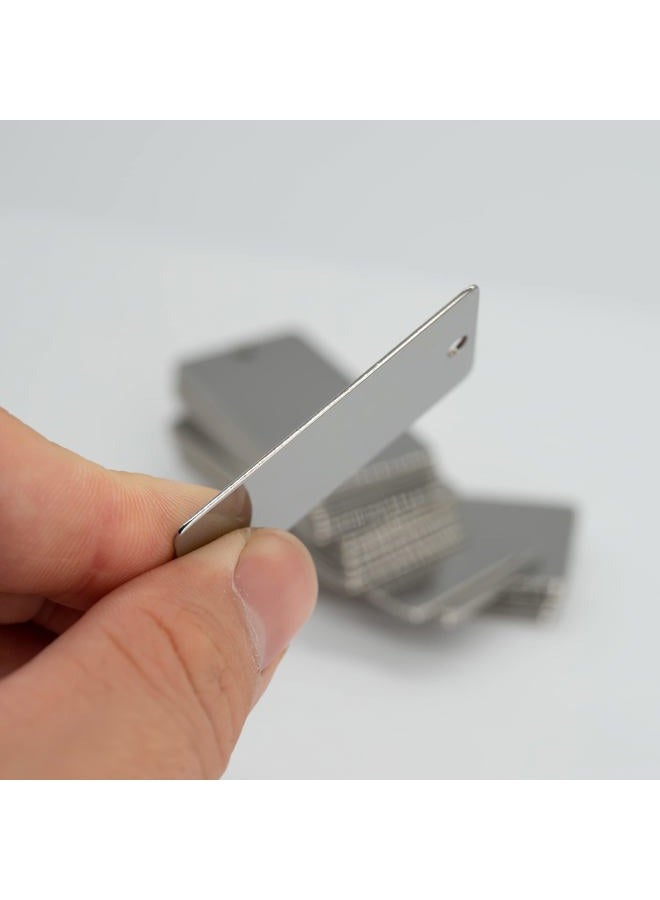 StayMax 50 Pack Engraving Blanks Stamping Blanks Stainless Steel Rectangle Blank Tags 1 Inch x 2 Inch - Image 5