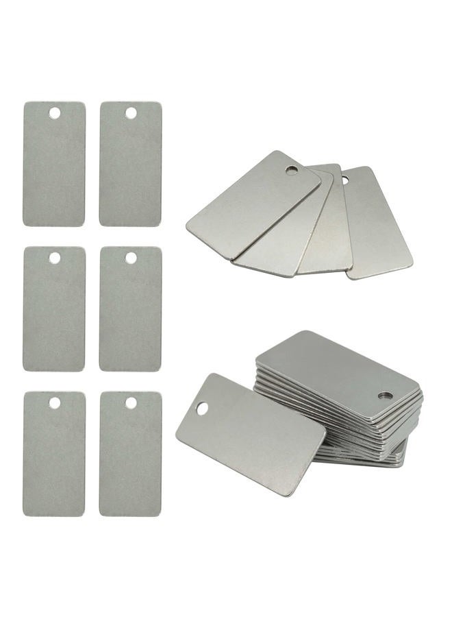 StayMax 50 Pack Engraving Blanks Stamping Blanks Stainless Steel Rectangle Blank Tags 1 Inch x 2 Inch - Image 1