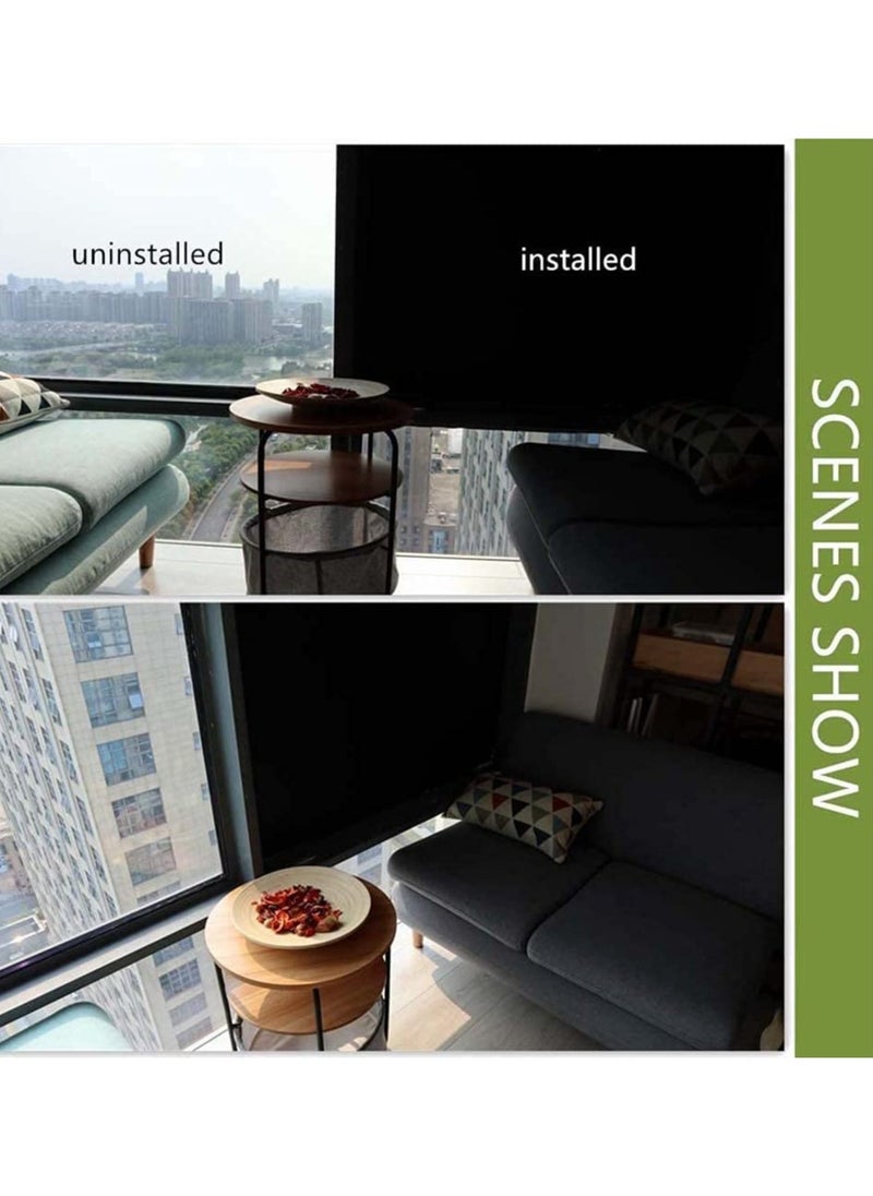 KASTWAVE Privacy Window Film Blackout Self Adhensive Glass Opaque No Glue Static Cling Sticker for Office Day Sleep Bathroom Living Room and Kitchen Anti UV 45 * 100cm  - Image 4