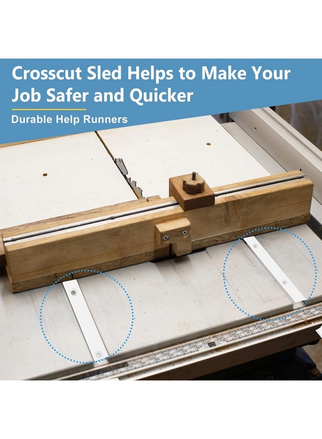 Coolrunner Crosscut Sled for Table Saw 3/4" X 3/8" X 17" Table Saw Sled Plastic Crosscut Sled with Predrilled Holes and Screws Ideal for U Tracks Woodworking Miter Slots Router Table and Bandsaws (4) - Image 5