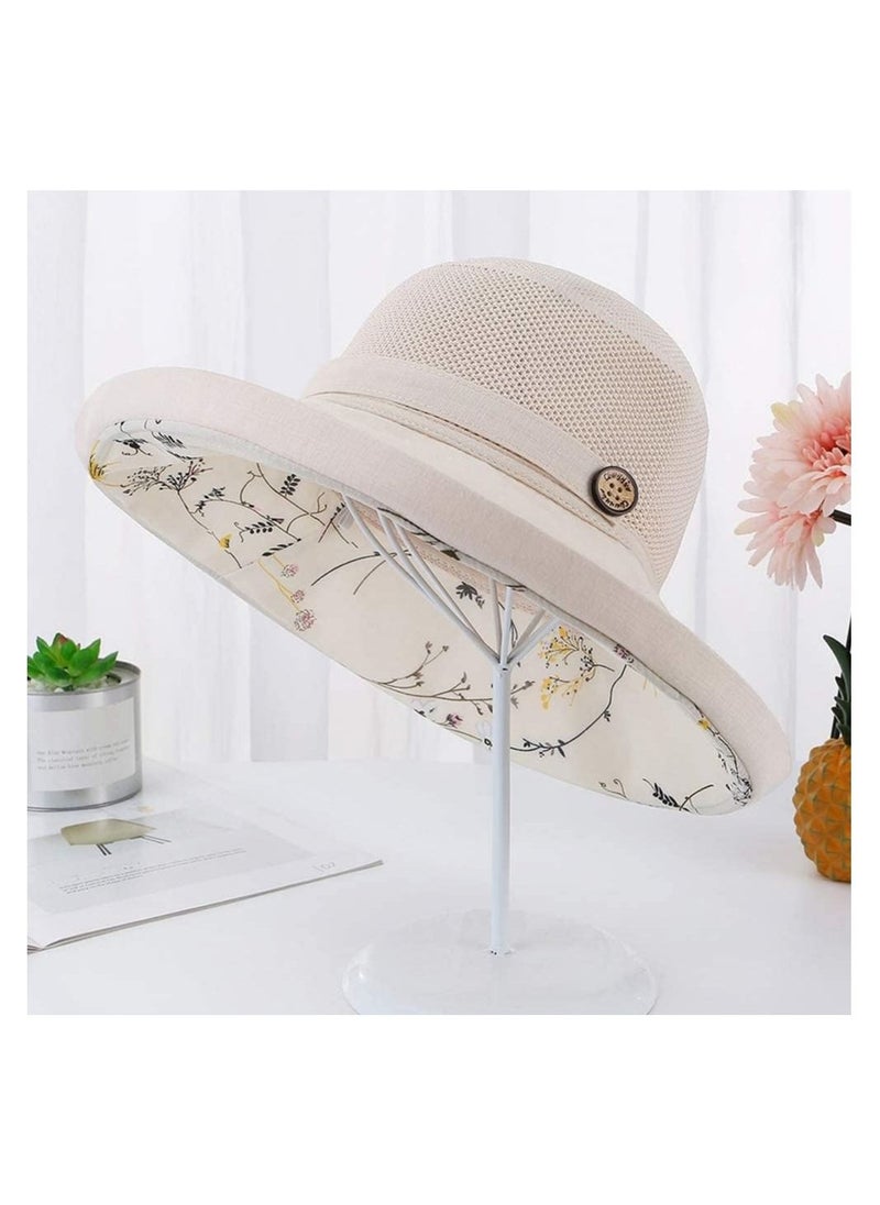 KASTWAVE - Women's Mesh Sun Hat, Beach Hat Summer UV Protection with Chin Strap, Packable Wide Brim Bucket Hat UPF 50+ - Image 1
