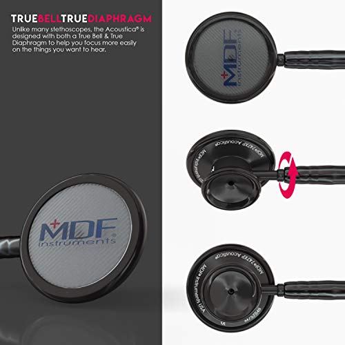 MDF Instruments MDF747XP-BO Acoustica Deluxe Lightweight Dual Head Stethoscope (Black) - Image 5
