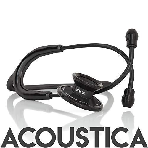 MDF Instruments MDF747XP-BO Acoustica Deluxe Lightweight Dual Head Stethoscope (Black) - Image 2