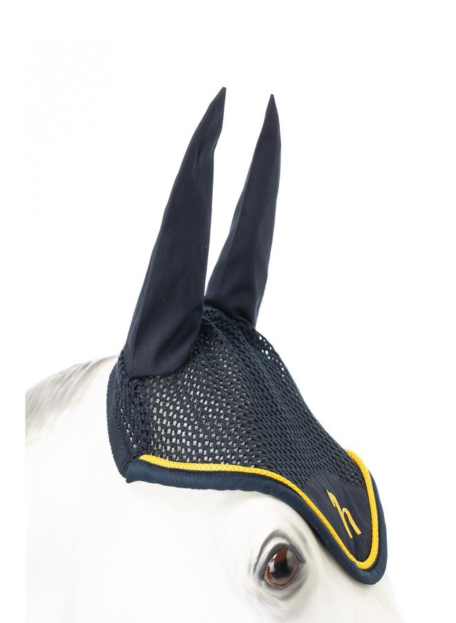 HORZE Wicklow Ear Net - Dark Navy - Horse - Image 4