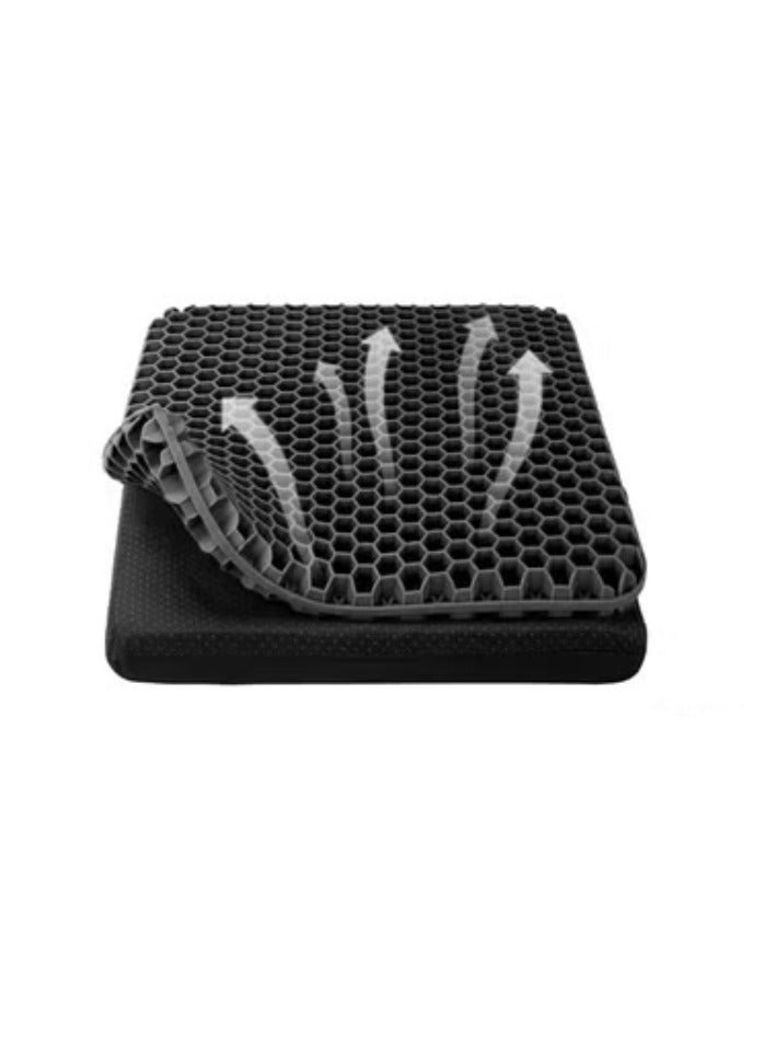 اكسيسن وسادة جل للمقعد، وسادة مقعد هلامية، وسادة مقعد مبردة بغطاء مانع للانزلاق، تصميم قرص عسل بارد ومساميّ، وسادة جل لكرسي المكتب، المنزل، السيارة، الكرسي المتحرك - Image 1