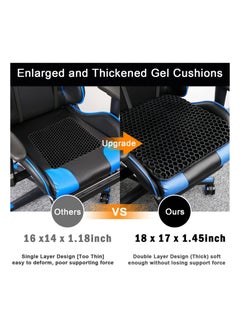 Gel Seat Cushion, Cooling Seat Cushion Thick Big Breathable Honeycomb Design, Absorbs Pressure Points Seat Cushion with Non-slip Cover Gel Cushion for Office Chair Home Car Seat Cushion for Wheelchair(Black) - pzsku/ZD2560D8D23CF3E9A1694Z/45/_/1732174537/33e50d96-cbed-431e-8c81-8366d849c13e