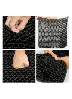 Gel Seat Cushion, Cooling Seat Cushion Thick Big Breathable Honeycomb Design, Absorbs Pressure Points Seat Cushion with Non-slip Cover Gel Cushion for Office Chair Home Car Seat Cushion for Wheelchair(Black) - pzsku/ZD2560D8D23CF3E9A1694Z/45/_/1732174549/1ba18e58-7717-49b2-93e4-807b2d336bbc