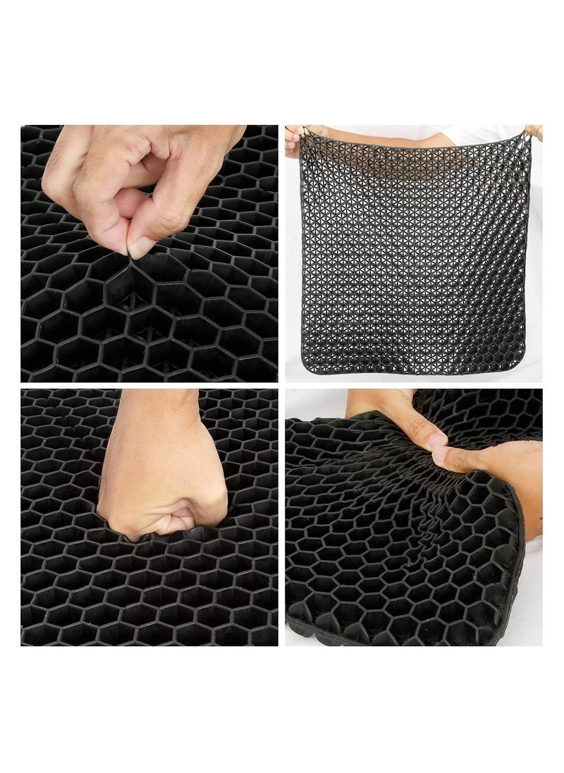 XICEN - Gel Seat Cushion, Cooling Seat Cushion with Non-slip Cover, Cool and Breathable Honeycomb Design,  Gel Cushion for Office Chair, Home ,Car, Wheelchair - Image 1