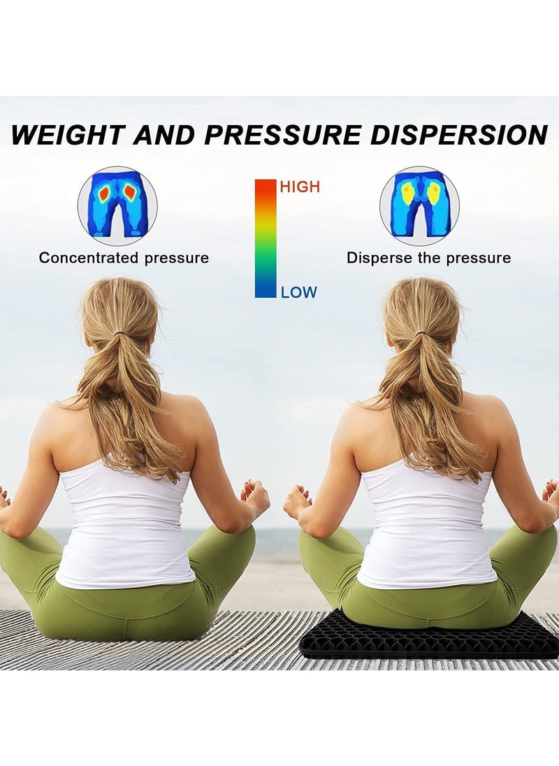 XICEN - Gel Seat Cushion, Cooling Seat Cushion with Non-slip Cover, Cool and Breathable Honeycomb Design,  Gel Cushion for Office Chair, Home ,Car, Wheelchair - Image 1