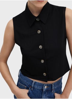 MANGO Button Detailed Waistcoat  - Image 1