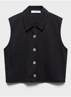 MANGO Button Detailed Waistcoat  - Image 5