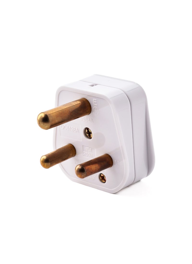 AK KEMCO 15 Ampere Top Plug with Round Pin for Air Conditioners Microwaves and other Heavy-Duty Appliances  - Image 2