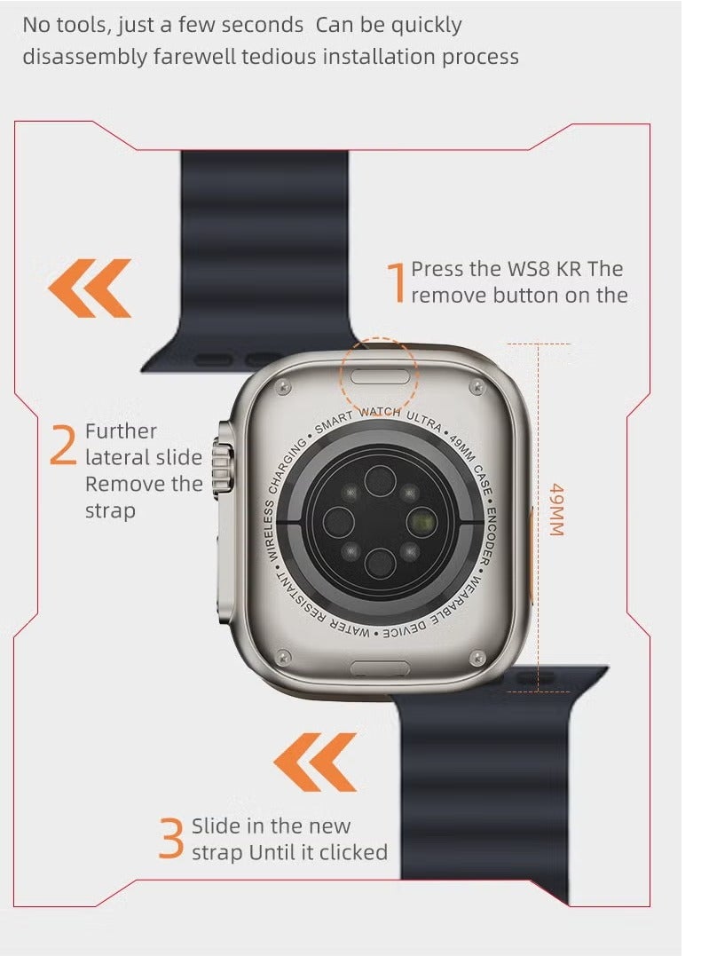 Raxoom Ultra Smart Watch for Answer Calls with Heart Rate Monitor and Sleep Monitor, Music Storage, 600 mAh Battery, Military Smartwatch Compatible with Android iOS - Image 5