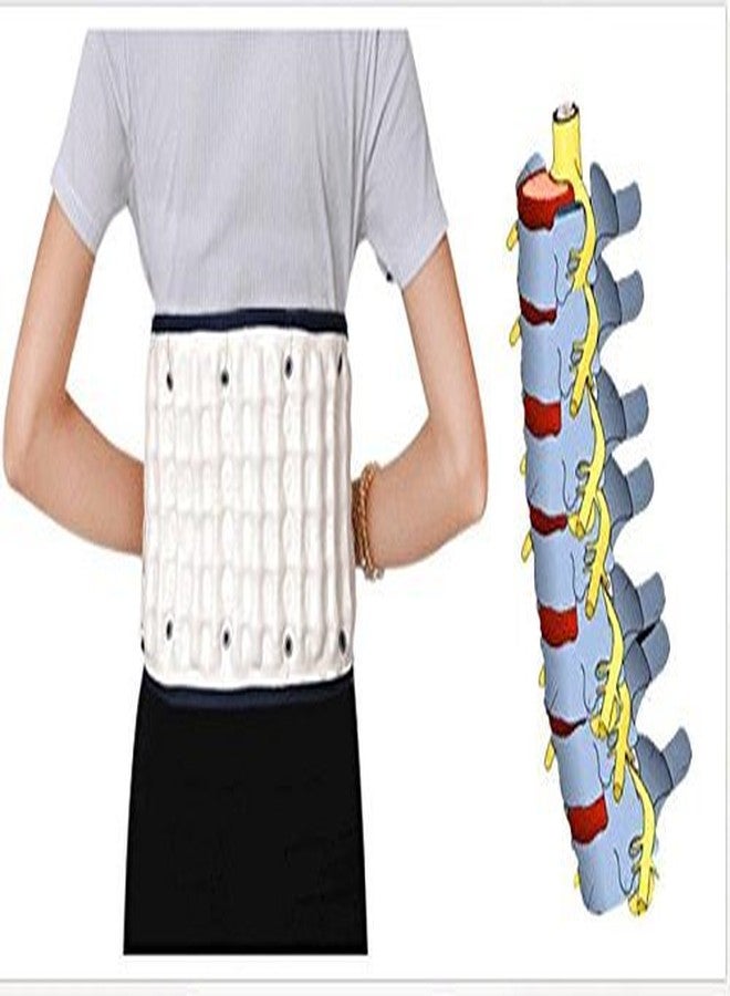 جيرن حزام تخفيف الضغط على الظهر، دعامة للخصر والفقرات القطنية، حزام شد قابل للنفخ للعمود الفقري، مقاس كبير - Image 5
