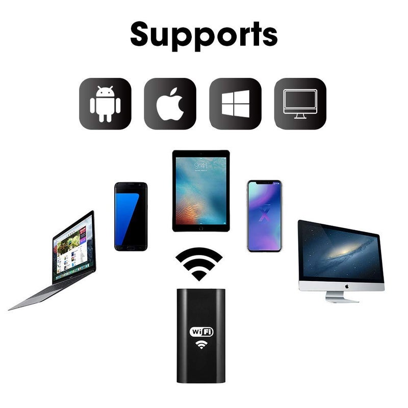 Microware كاميرا واي فاي على شكل ثعبان مع 8 مصابيح LED - كاميرا منظار لاسلكية تلتقط صور وفيديوهات بدقة HD - متوافقة مع آيفون، أندرويد، ويندوز (2 متر) - Image 4