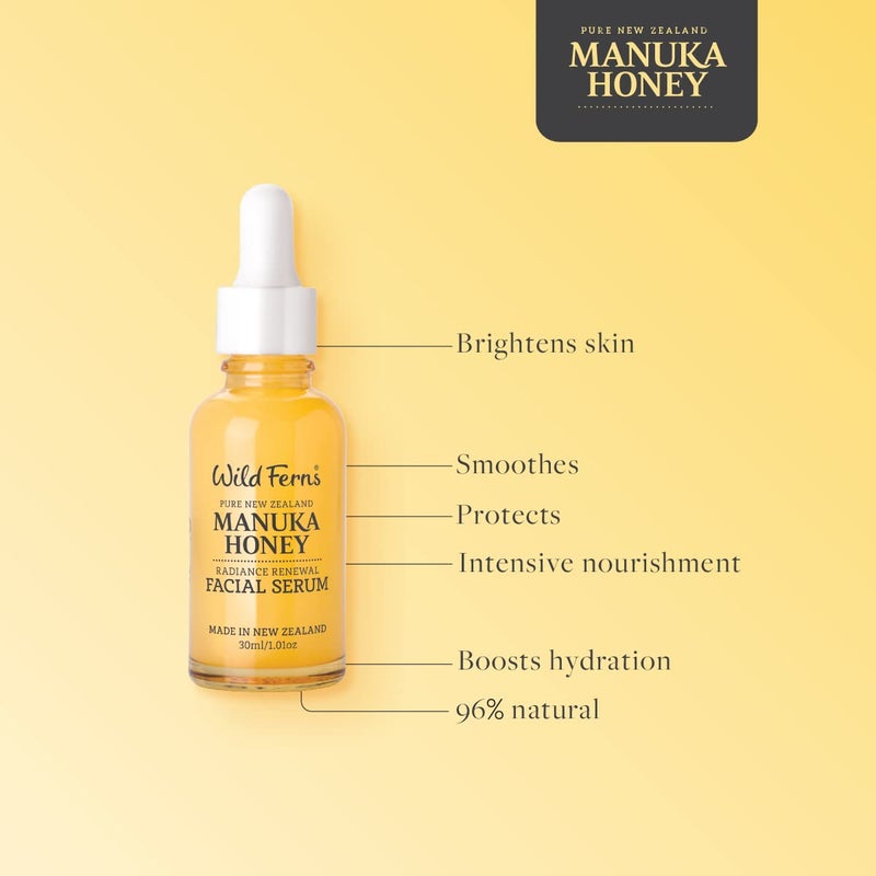 Wild Ferns Manuka Honey Radiance Renewal Facial Serum 96 Natural 30 milliliters - Image 5