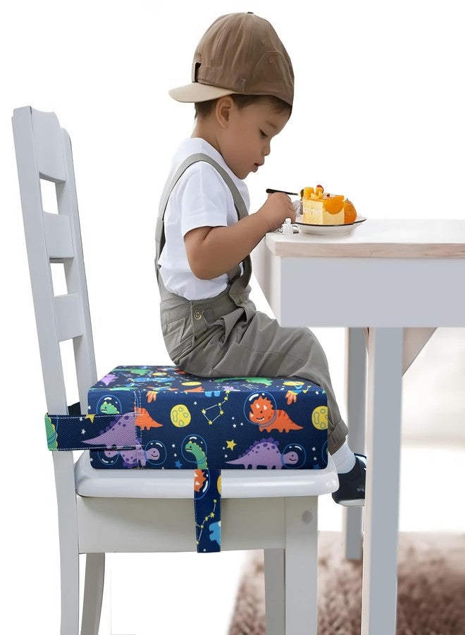 Funcority Toddler Booster Seat for Dining Table, Portable Booster Seat for Kitchen Chair, 4 Inch High-Density Foam Cushion with Adjustable Safety Straps and Non-Slip Bottom, Perfect for Kids Travel and Daily - Image 1