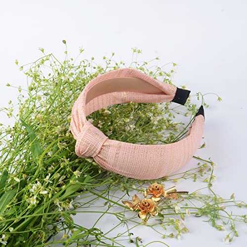 Radhu & Kabby Hair Band For Women/Girls | Non Slip Headband | Cross Knot Hair Band | Comfortable For Every Occasions And Every Hair Type | Black, White, Pink | Same As Pic | 3 Pcs - Image 3