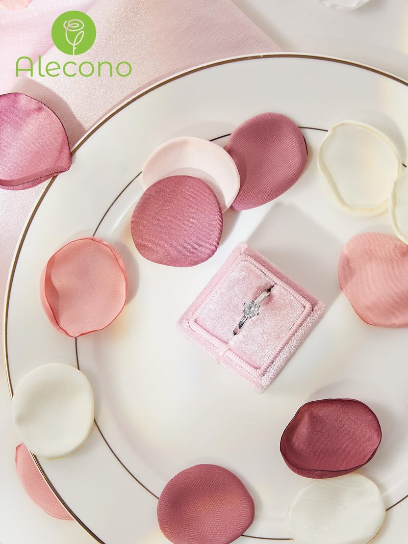 Alecono ðŸ°ðŸ¬ðŸ¬ð™‹ð™˜ð™¨ Silk Rose Petals, Fake Pink Rose Petals for Wedding Proposal Flower Girl Basket, Flower Petals to Throw at Wedding for Birthday Party Decoration - Image 4