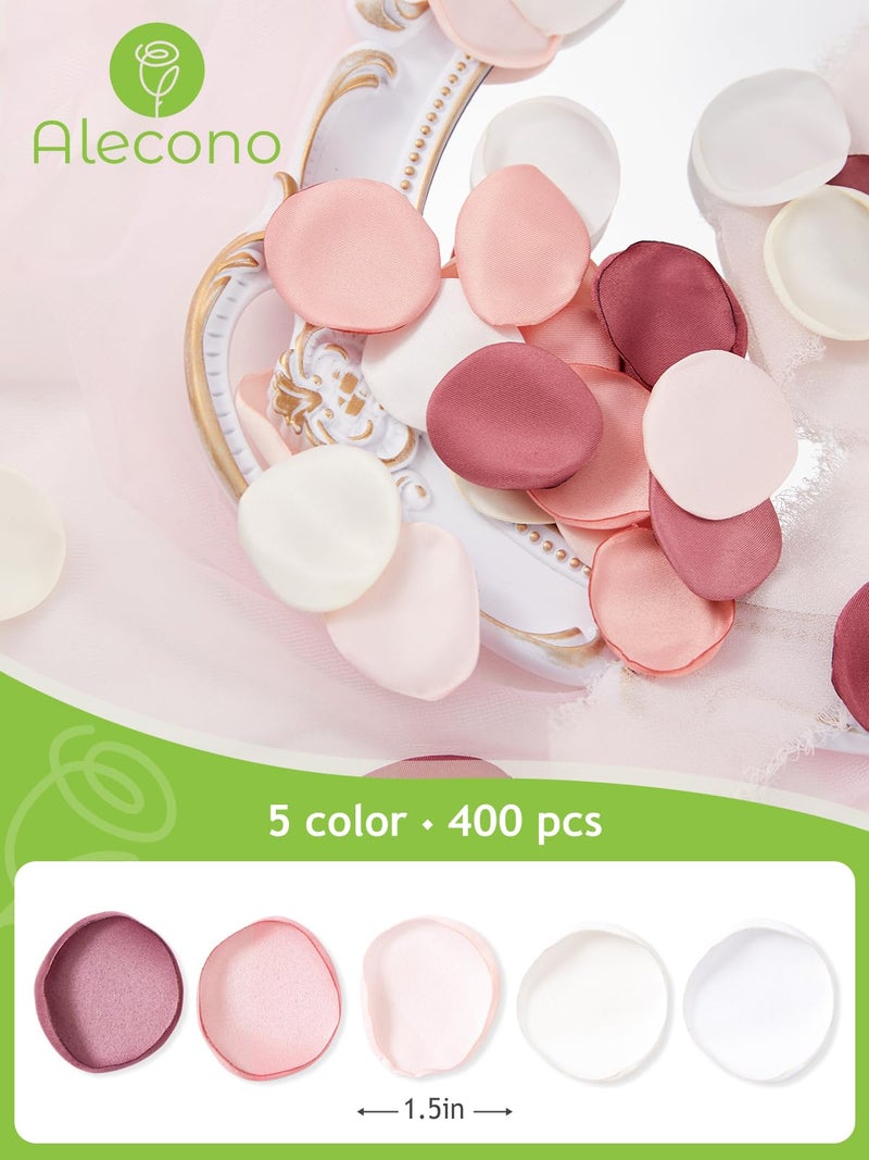Alecono ðŸ°ðŸ¬ðŸ¬ð™‹ð™˜ð™¨ Silk Rose Petals, Fake Pink Rose Petals for Wedding Proposal Flower Girl Basket, Flower Petals to Throw at Wedding for Birthday Party Decoration - Image 2