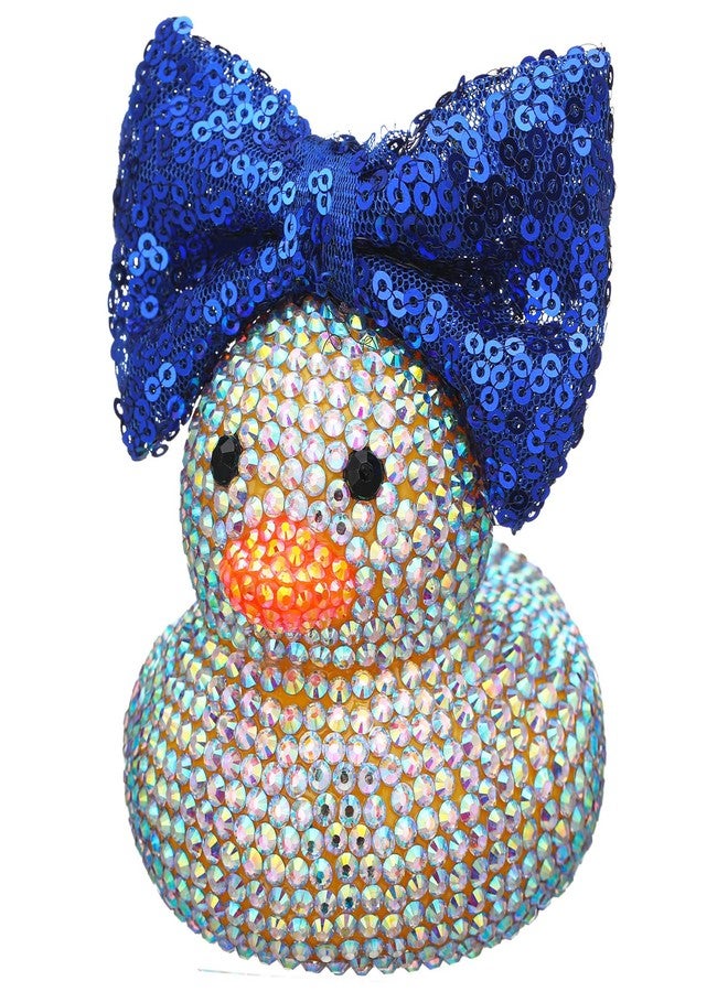 Sotiff Cheerleader Gifts Ideas Rhinestone Crystal Rubber Ducks You've Been Cheer Ducked Cheer Team Inspirational Gift Accessories for Women Teammate (Blue) - Image 1