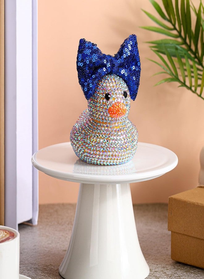 Sotiff Cheerleader Gifts Ideas Rhinestone Crystal Rubber Ducks You've Been Cheer Ducked Cheer Team Inspirational Gift Accessories for Women Teammate (Blue) - Image 3