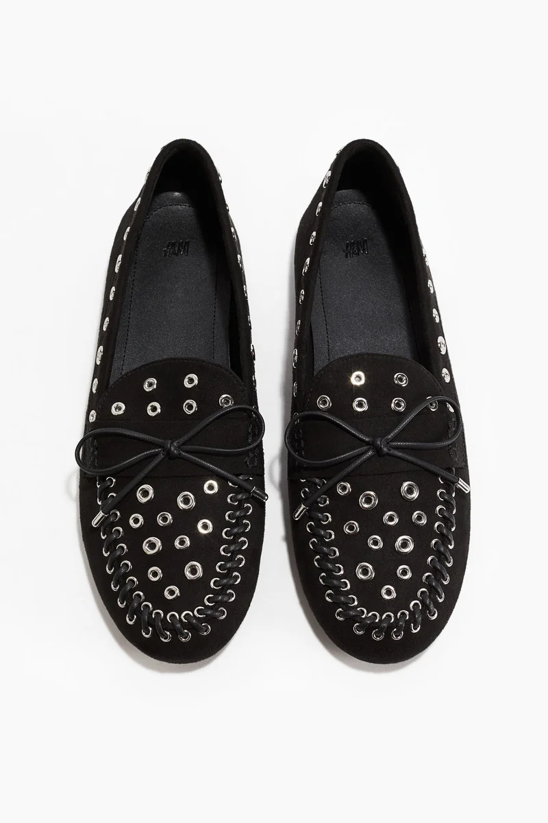 H&M Eyelet-embellished loafers