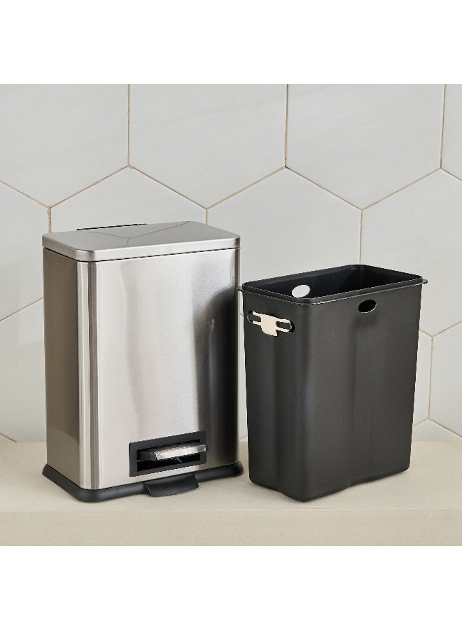 Home Box Stainless Steel Rectangular Pedal Bin - 10 L - Image 3