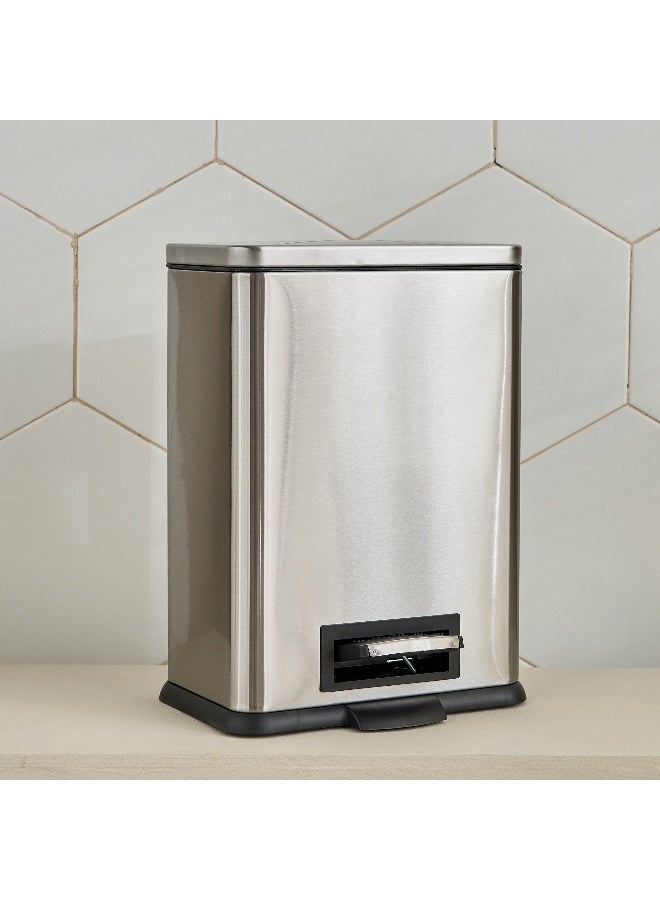 Home Box Stainless Steel Rectangular Pedal Bin - 10 L - Image 1