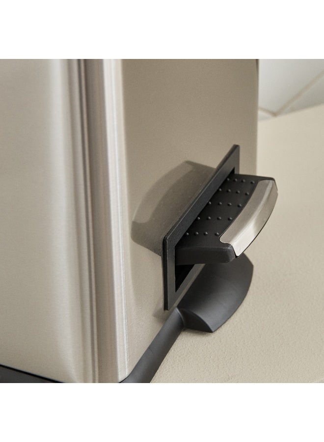 Home Box Stainless Steel Rectangular Pedal Bin - 10 L - Image 4