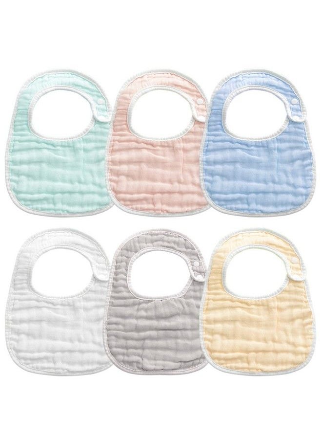 GothicBride 6Pack Muslin Baby Bibs Ultra Soft Absorbent 100% Organic Cotton Baby Bandana Drool Bibs Adjustable Snaps For Infants Newborns And Toddlers Stylish Unisex Bandana Bibs For Teething And Drooling  - Image 2