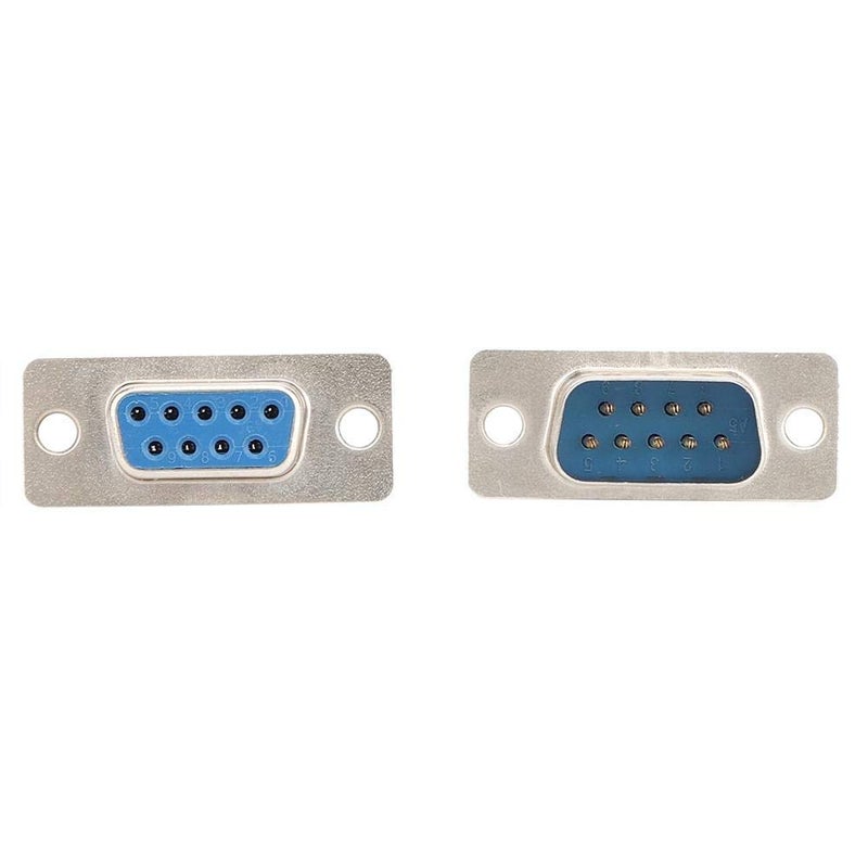 TECHDELIVERS ® Combo RS 232-9 Pin Male and Female Jack Plug Serial Port Connector Socket Adapter Changer Coupler DB-9 Straight (5 Pairs) - Image 2