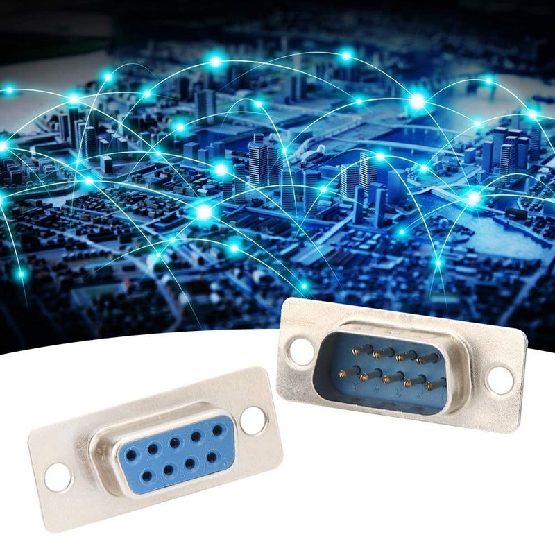 TECHDELIVERS ® Combo RS 232-9 Pin Male and Female Jack Plug Serial Port Connector Socket Adapter Changer Coupler DB-9 Straight (5 Pairs) - Image 3