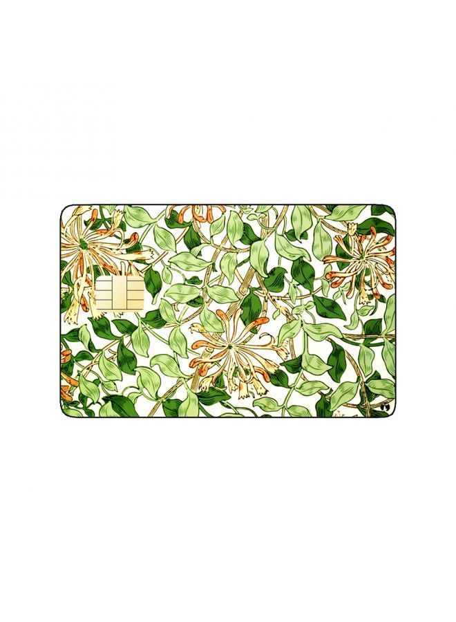 RKN PRINTED BANK CARD STICKER Beautiful Flowers Drawing With Plants - Image 1