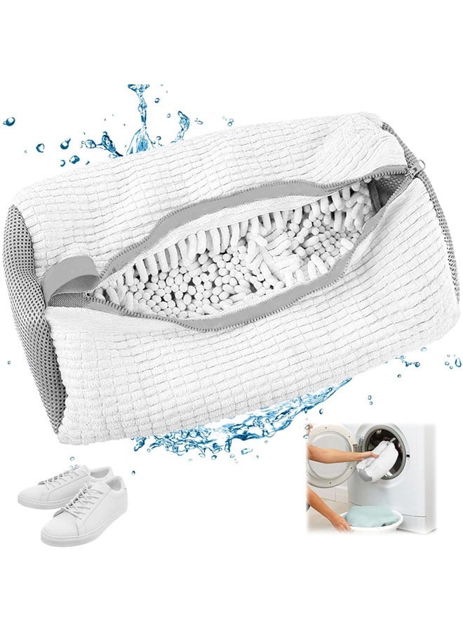 Hihonor Shoe Cleaning Bag, Shoe Washing Bag for Washing Machine and Dryer, Sneaker Washing Bag for 360° Cleaning White Shoes, Reusable, Suitable for Most Shoes and Sizes (White, 1 PCS)  - Image 1