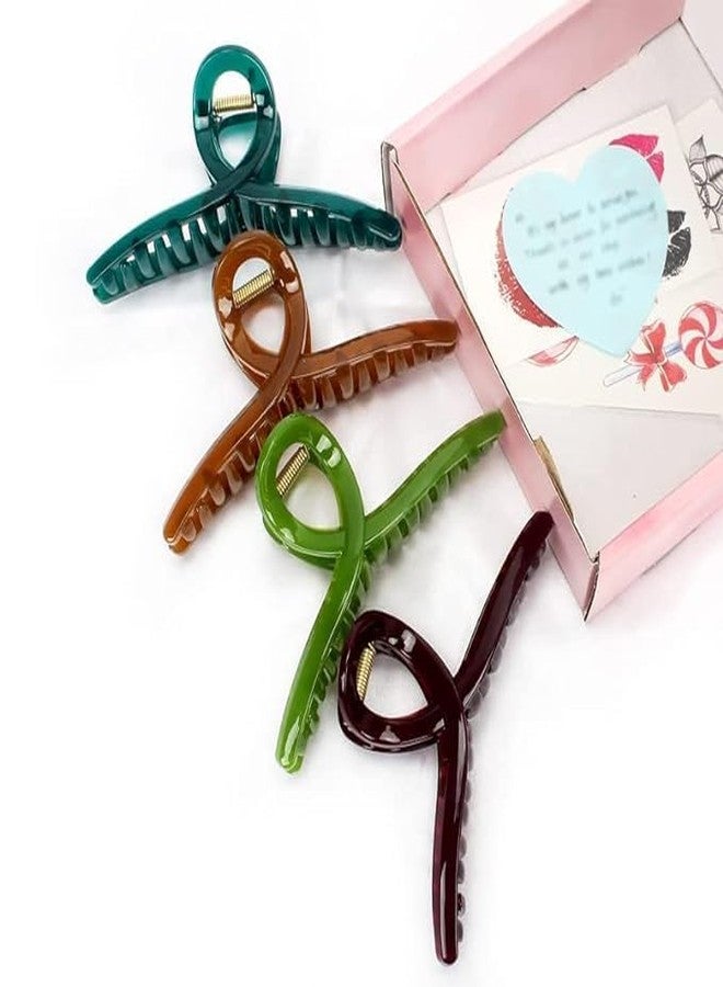 Cart Log big claw clips for women- big clutcher- large claw clip- large clutcher- transparent clutcher- transparent claw clip- clutcher set for women hair- claw clip combo for women (3) - Image 5