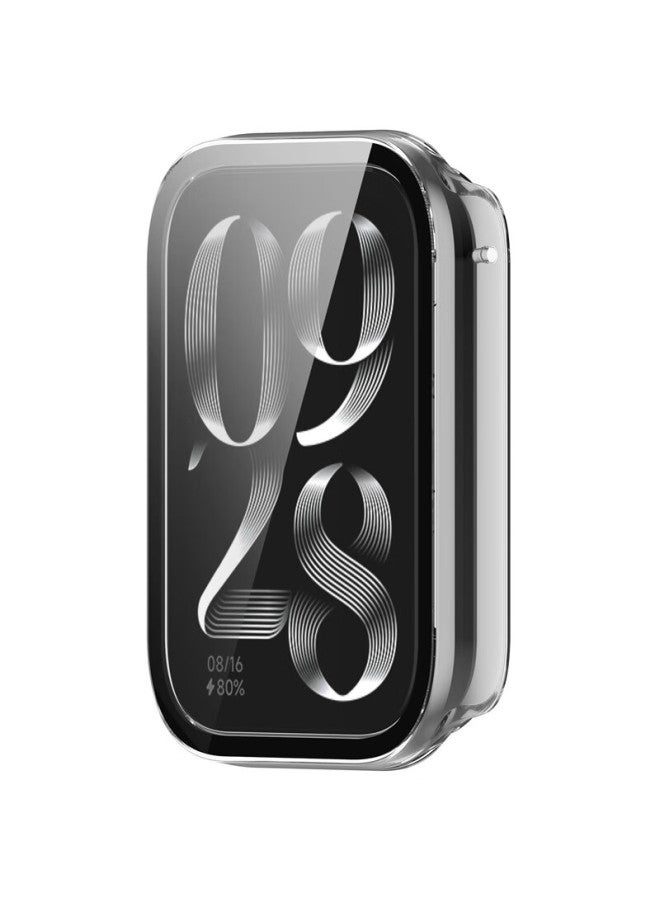 Kmaxai غطاء واقي شفاف + فيلم لـ Xiaomi Mi Band 9 Pro، واقي شاشة كامل التغطية & فيلم زجاج مقوى مقاوم للخدش، غلاف ساعة صلب مضاد لبصمات الأصابع - Image 2