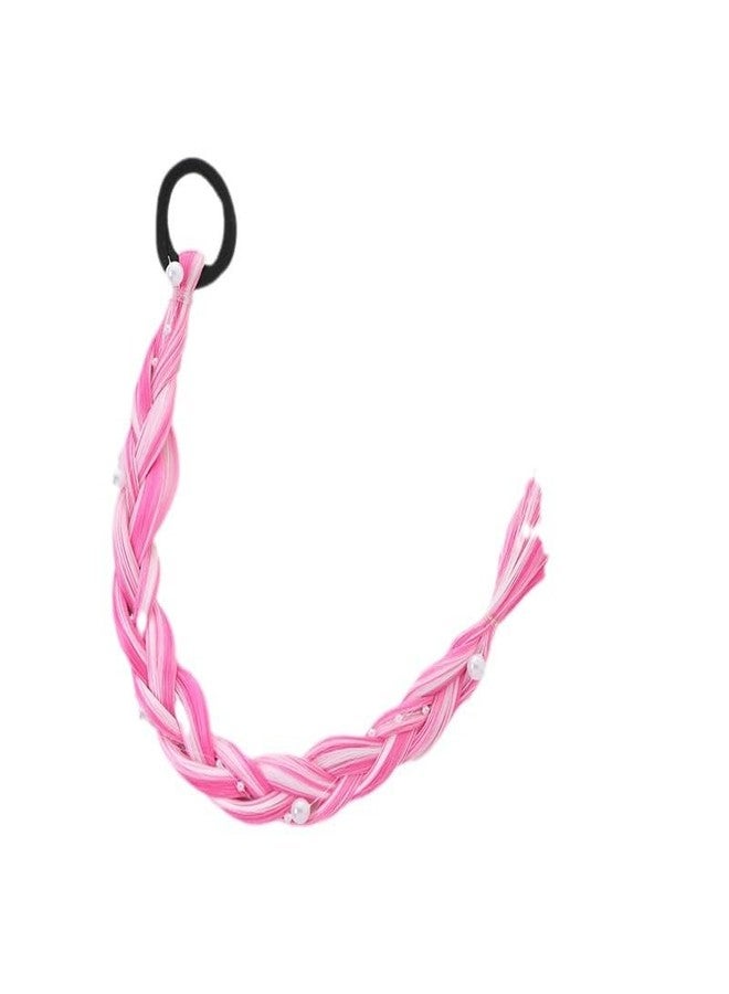 Plenteous مجموعة كبيرة من وصلات الشعر المضفرة للأطفال مع أربطة مطاطية، وربطات شعر على شكل ذيل حصان، وقطع شعر صناعية بألوان قوس قزح، ووصلات شعر مضفرة لامعة للنساء والأطفال والفتيات، مثالية لحفلات الأطفال (قطعة واحدة، متعددة الألوان). - Image 1