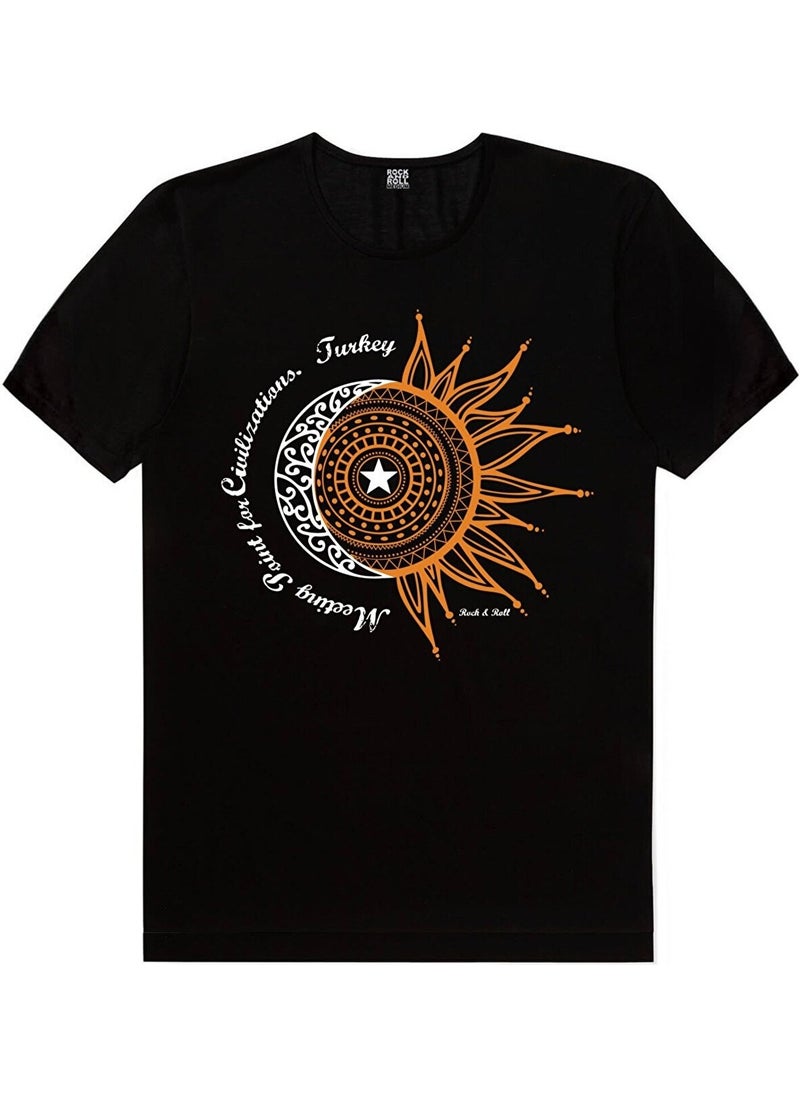 Rock&Roll Turkish Crescent Star Black, Turkey Letters White, Istanbul Bicycle Black Women's 3-Piece Eco Pack T-Shirt  - Image 3