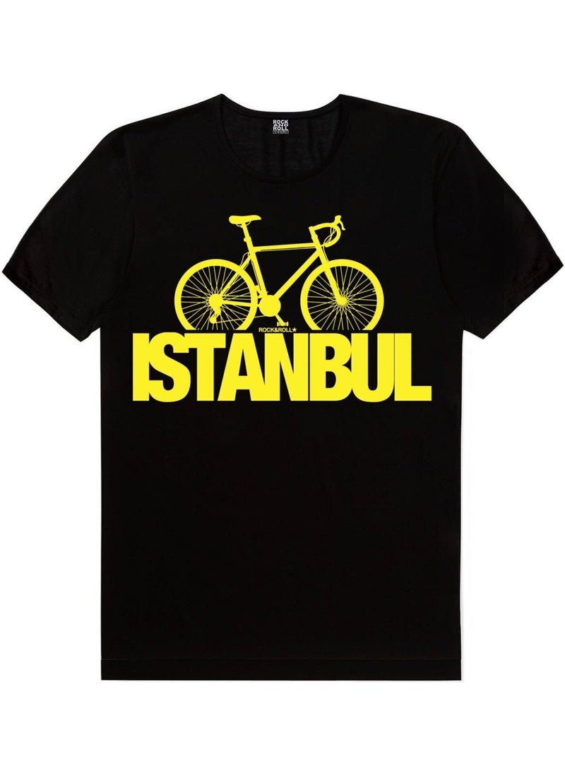Rock&Roll Turkish Crescent Star Black, Turkey Letters White, Istanbul Bicycle Black Women's 3-Piece Eco Pack T-Shirt  - Image 4