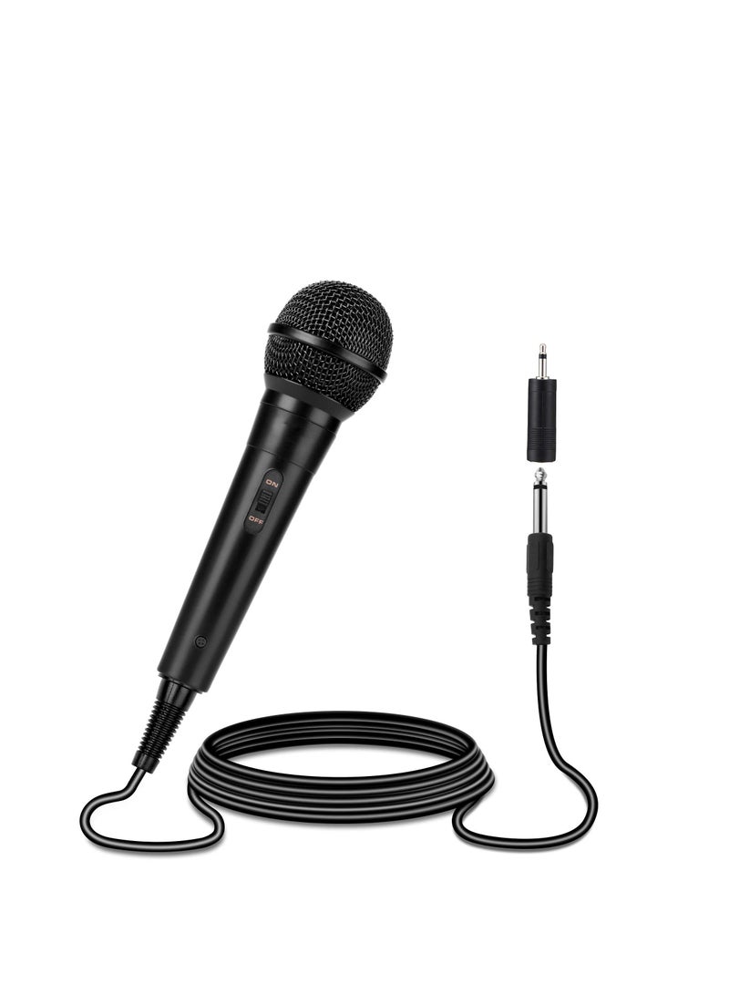 Excefore Handheld Wired Microphone, Karaoke Microphone, Vocal Dynamic Mic for Speaker, Cardioid Dynamic Vocal Mic with 13ft Cable and ON/Off Switch, Suited for Amp, Mixer - Image 1