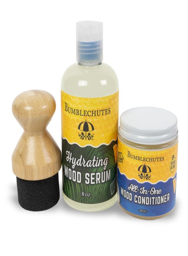 Bumblechutes Beeswax for Cutting Board Oil and Wax Set – Soak and Seal Wood Butter Combo – Cutting Board Wax Food Grade Board Butter Wood Balm Kit with Applicator – Made in USA - Image 1