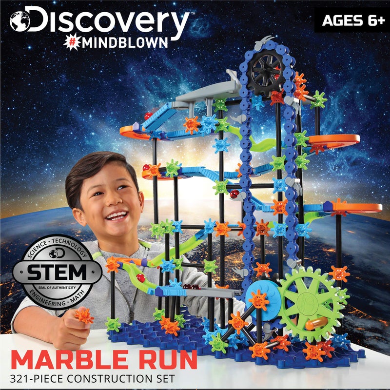 Discovery Kids Discovery #MINDBLOWN 321-Piece Marble Run Construction and Building Kit for Kids - Image 2