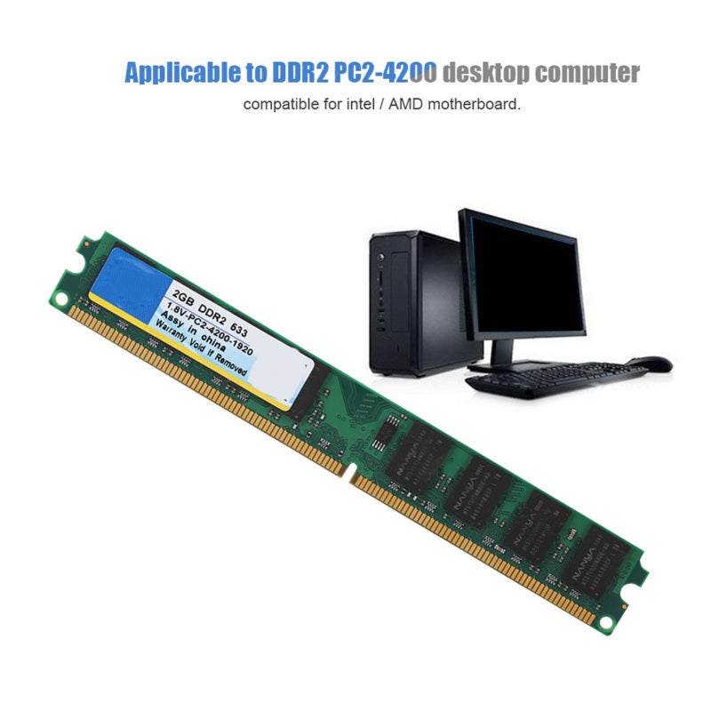 ذاكرة DDR2 سعة 2 جيجابايت بسرعة 533 ميجاهرتز للكمبيوتر المكتبي - أداء عالي السرعة ومستقر للوحات الأم من إنتل و AMD - Image 5